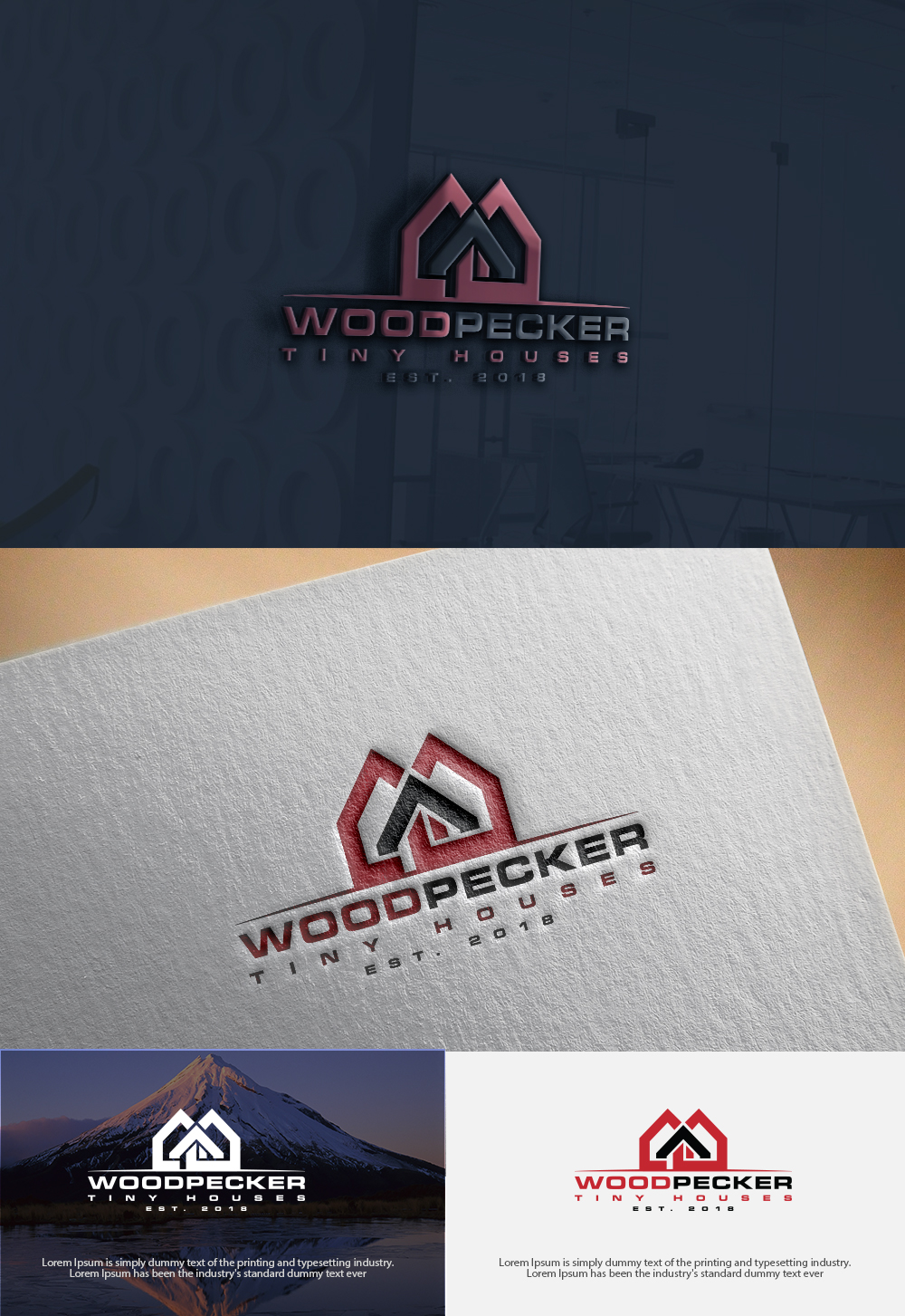 Logo Design by dr ghulam mustafa sahab for Woodpecker Tiny Houses | Design #18176727