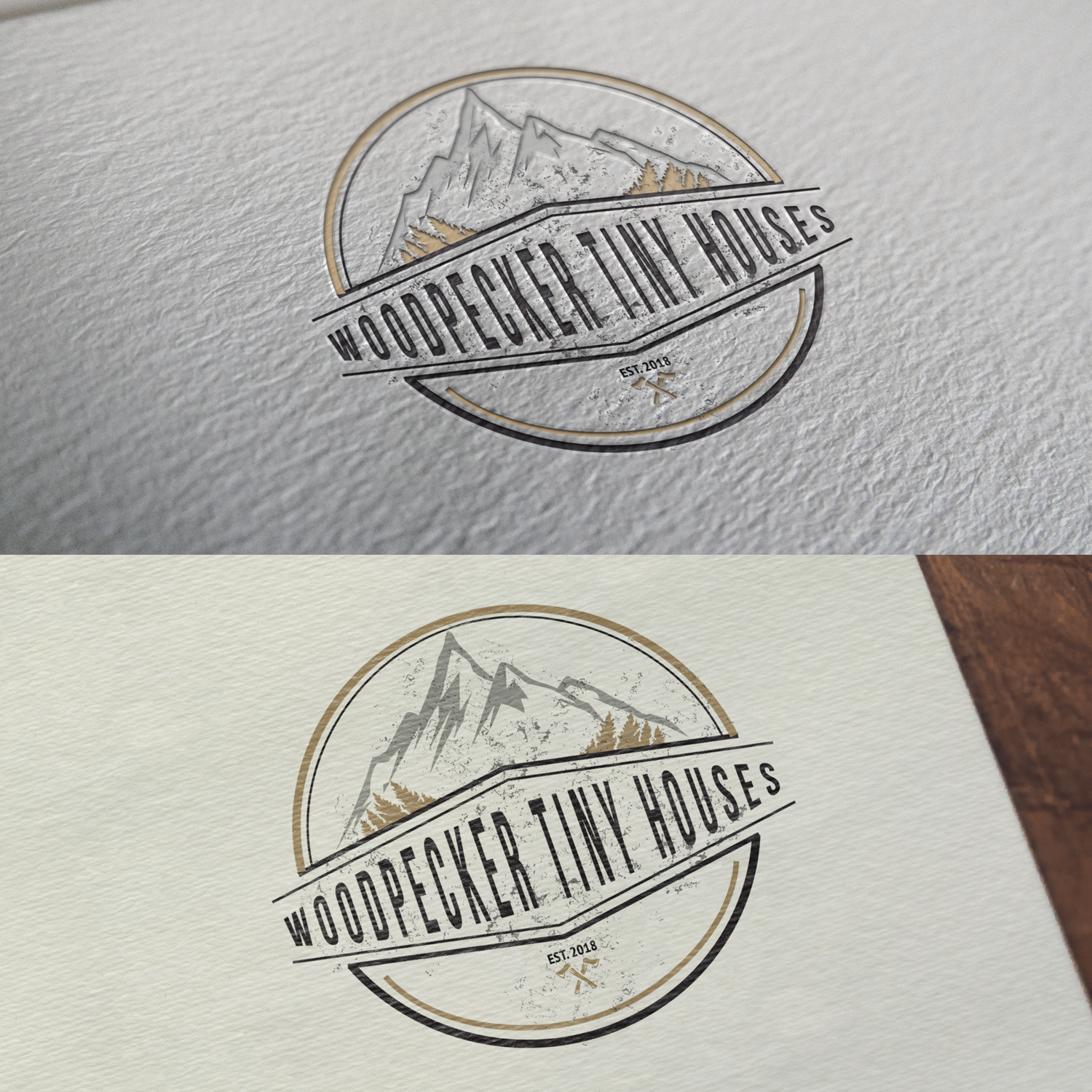 Logo Design by Uta_Jk for Woodpecker Tiny Houses | Design #18149171