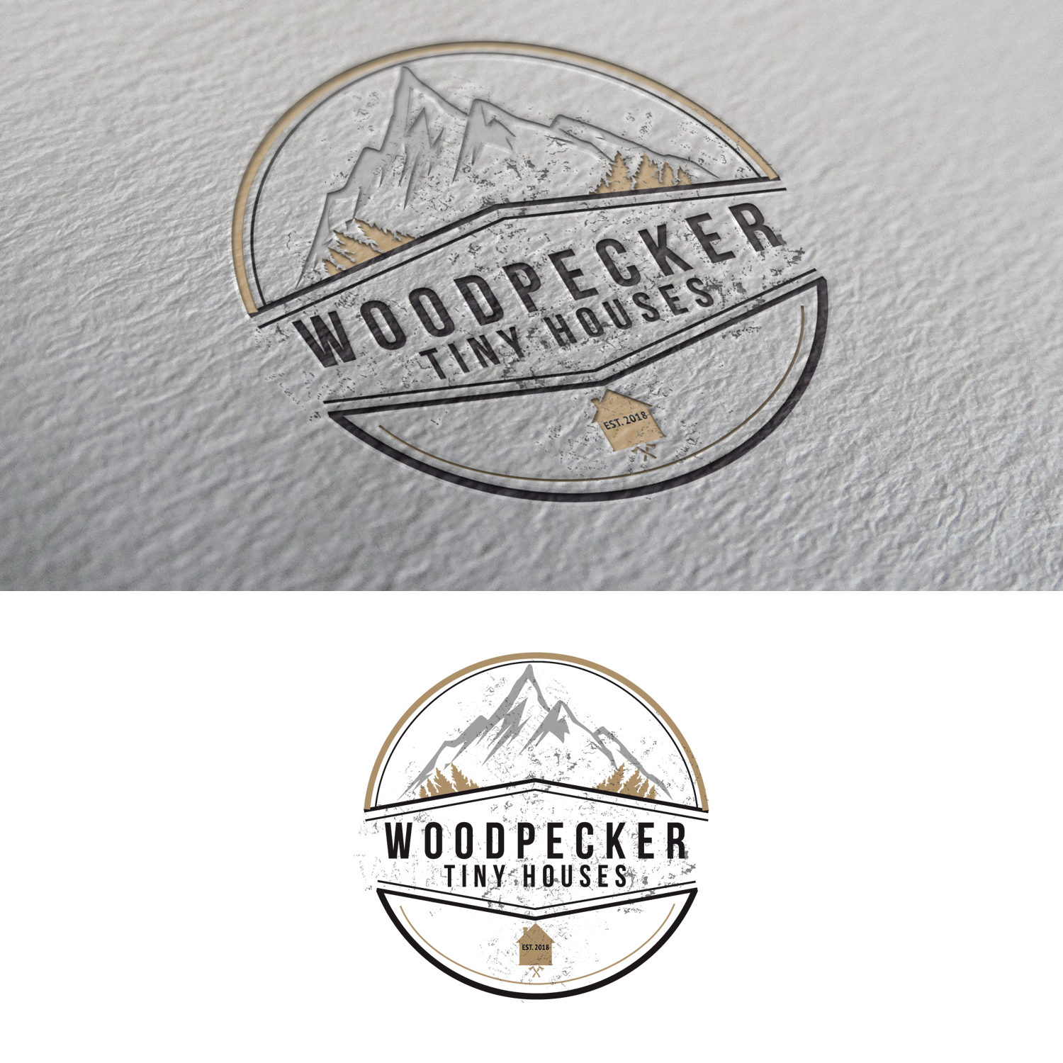 Logo Design by Uta_Jk for Woodpecker Tiny Houses | Design #18156766