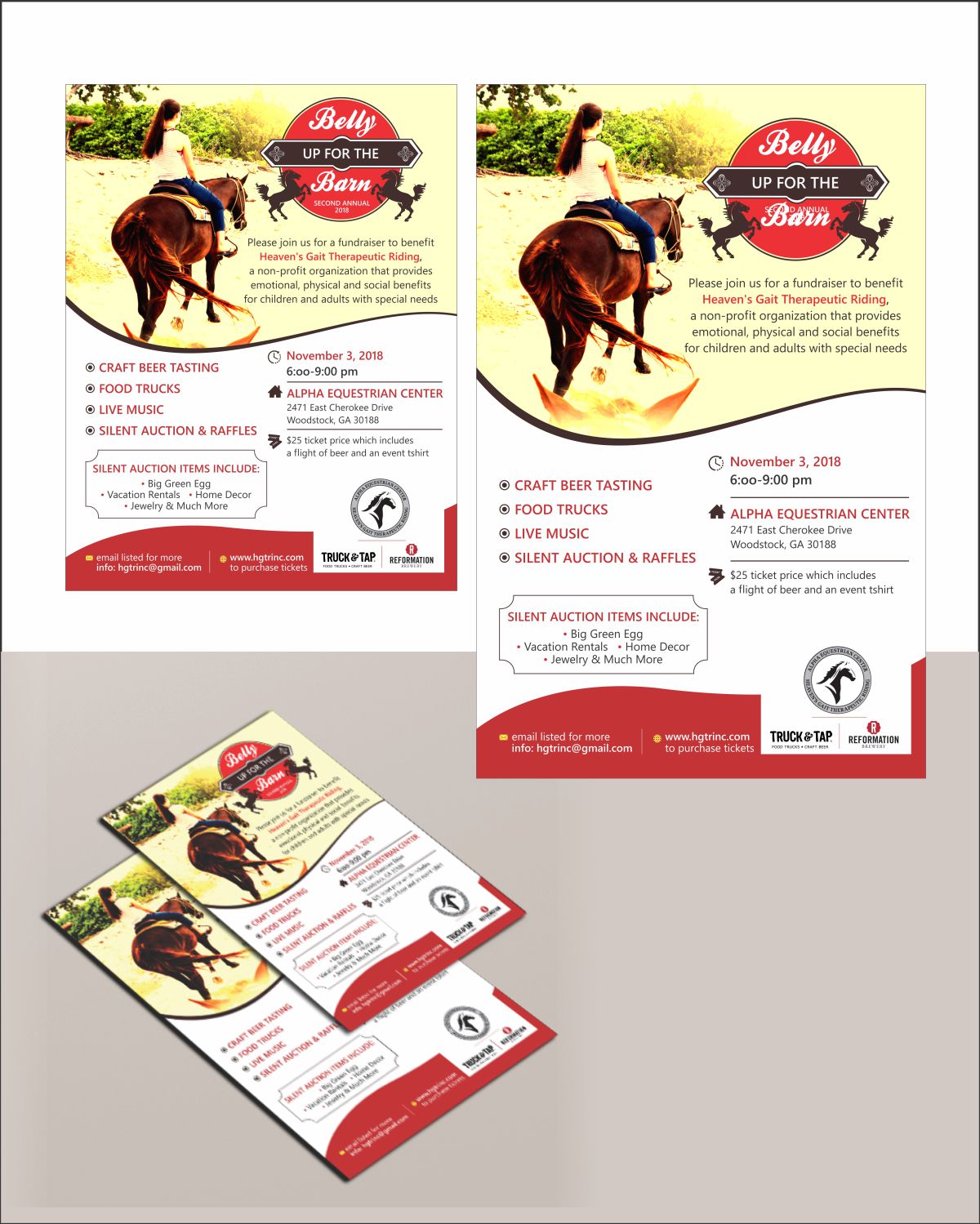 Flyer Design by Fine Graphics House for Heaven's Gait Therapeutic Riding, Inc. | Design #18151495