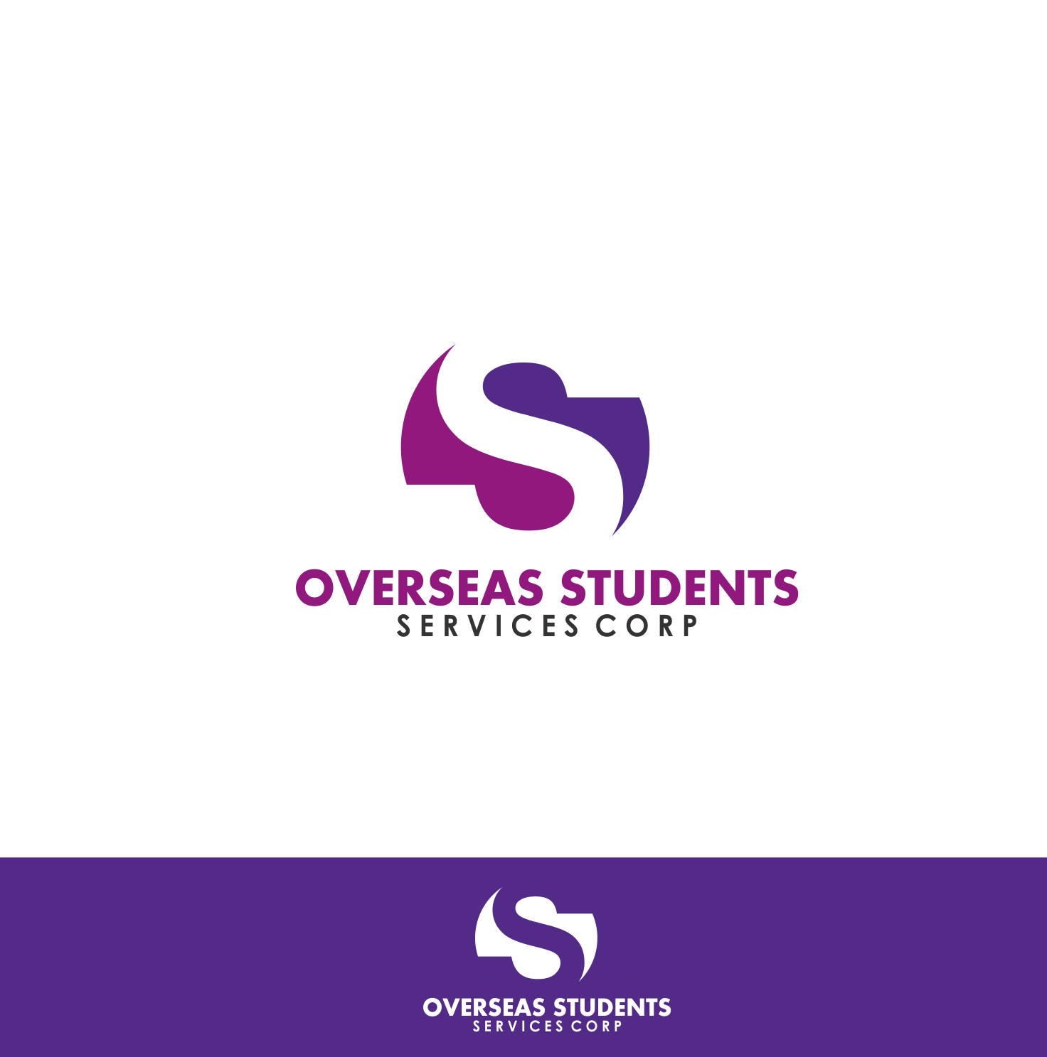 Logo Design by Oneb for united states service center for overseas students,inc | Design #18191131