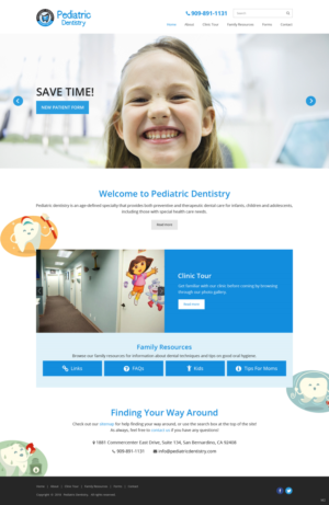 Web Design by pb for Pediatric Dentistry | Design: #18173927