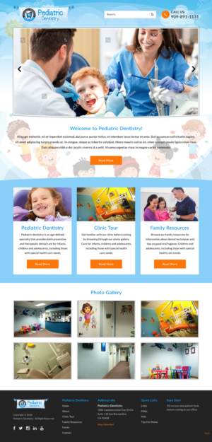 Web Design by pb for Pediatric Dentistry | Design: #18173929