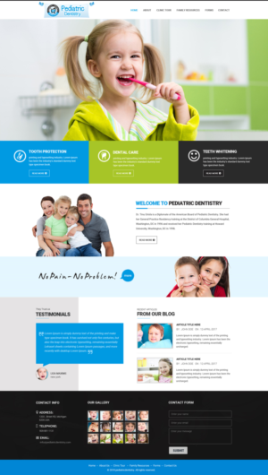 Web Design by Dream Logo Design for Pediatric Dentistry | Design: #18175759
