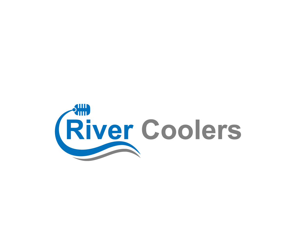 elegant playful radio logo design for river coolers by