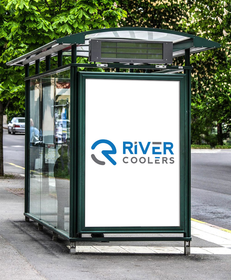 elegant playful radio logo design for river coolers by osther 2