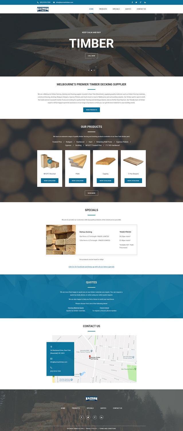 Design Wordpress par Sid pour Kazman Timber | Design #18176764