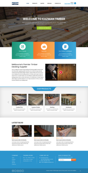 Wordpress Design by pb for Kazman Timber | Design: #18173975