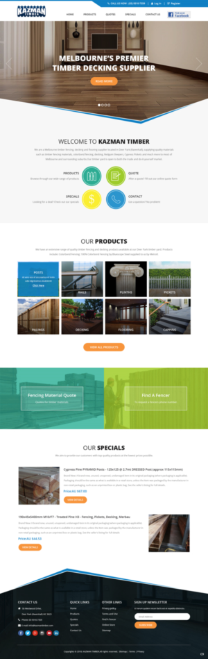 Wordpress Design by pb for Kazman Timber | Design: #18173982