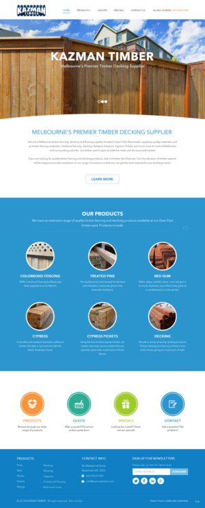Wordpress Design by pb for Kazman Timber | Design: #18173998