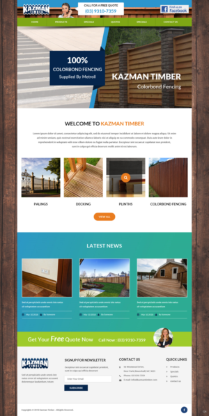 Wordpress Design by pb for Kazman Timber | Design: #18174002