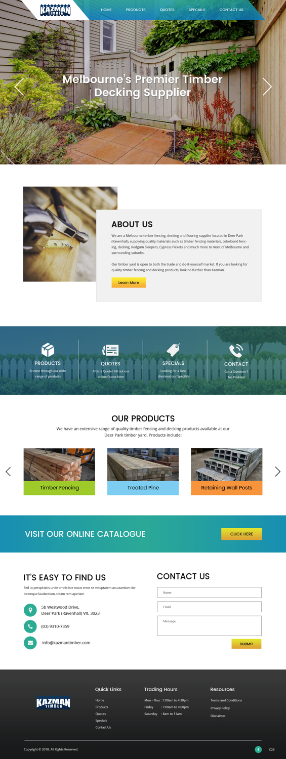 Wordpress Design by pb for Kazman Timber | Design #18174013