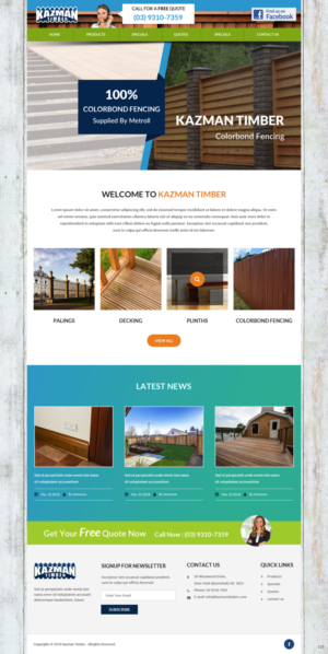 Wordpress Design by pb for Kazman Timber | Design: #18174014