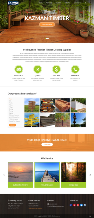 Wordpress Design by pb for Kazman Timber | Design: #18174015