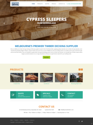 Wordpress Design by pb for Kazman Timber | Design: #18174017