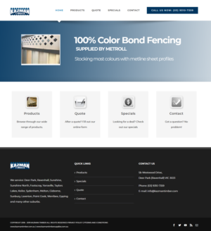 Wordpress Design by CharaFathimalil for Kazman Timber | Design: #18168097