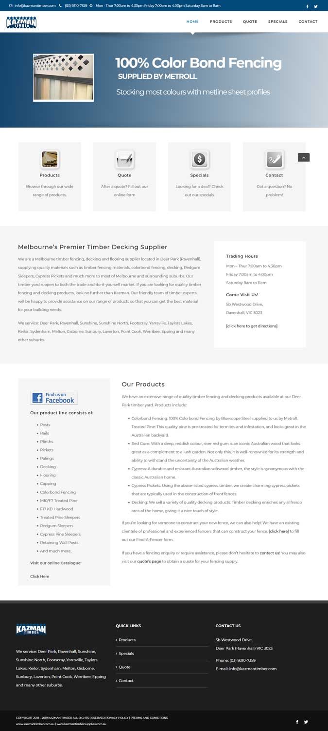 Wordpress Design by CharaFathimalil for Kazman Timber | Design: #18210620