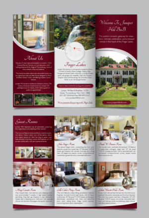 Brochure Design by alex989 for Juniper Hill Bed & Breakfast | Design: #18188693