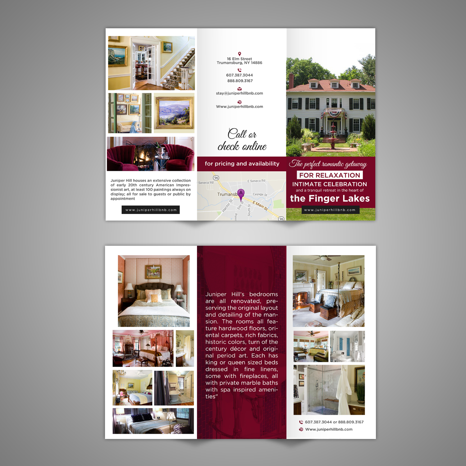 Diseño de Brochure por creative.bugs para Juniper Hill Bed & Breakfast | Diseño #18182881