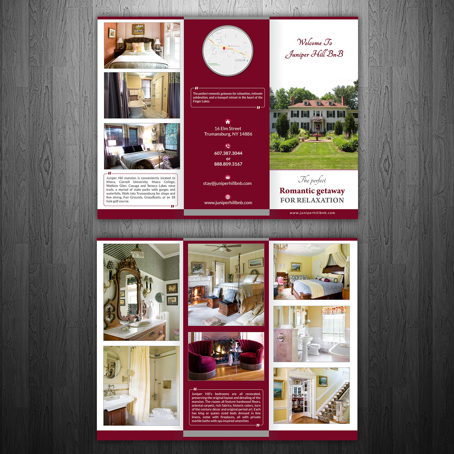 Diseño de Brochure por creative.bugs para Juniper Hill Bed & Breakfast | Diseño #18183034