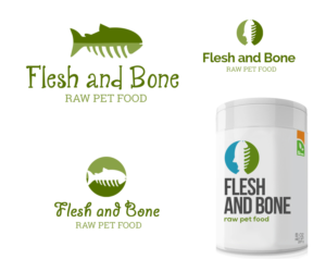 Logo Design by ZETA for Flesh and Bone Raw Pet Food | Design: #18188707