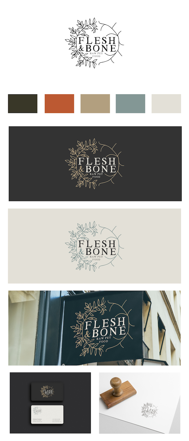 Logo Design by Maurissahunter for Flesh and Bone Raw Pet Food | Design #18175680