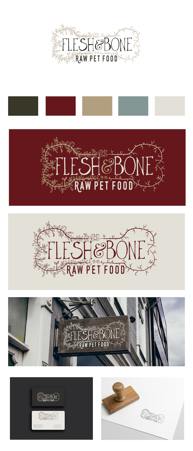 Logo Design by Maurissahunter for Flesh and Bone Raw Pet Food | Design: #18206211