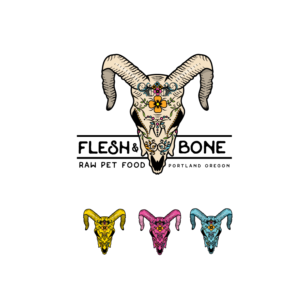 Logo Design by AbhishekkM'24 for Flesh and Bone Raw Pet Food | Design #18232681