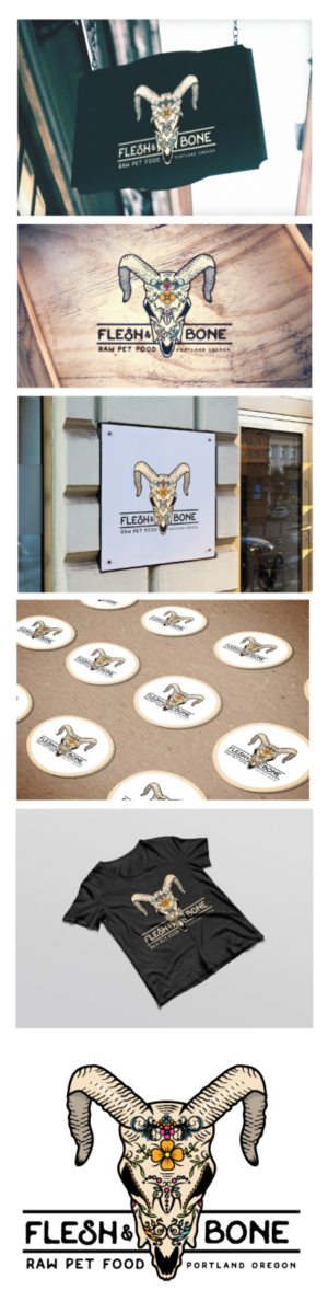 Logo Design by AbhishekkM'24 for Flesh and Bone Raw Pet Food | Design: #18255496