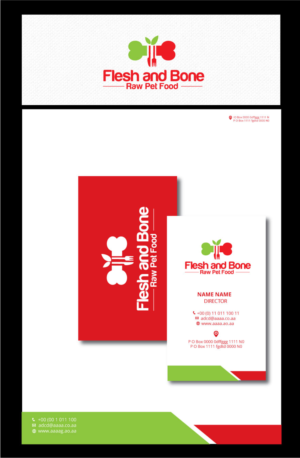 Logo Design by zebronicgraphic for Flesh and Bone Raw Pet Food | Design: #18195829