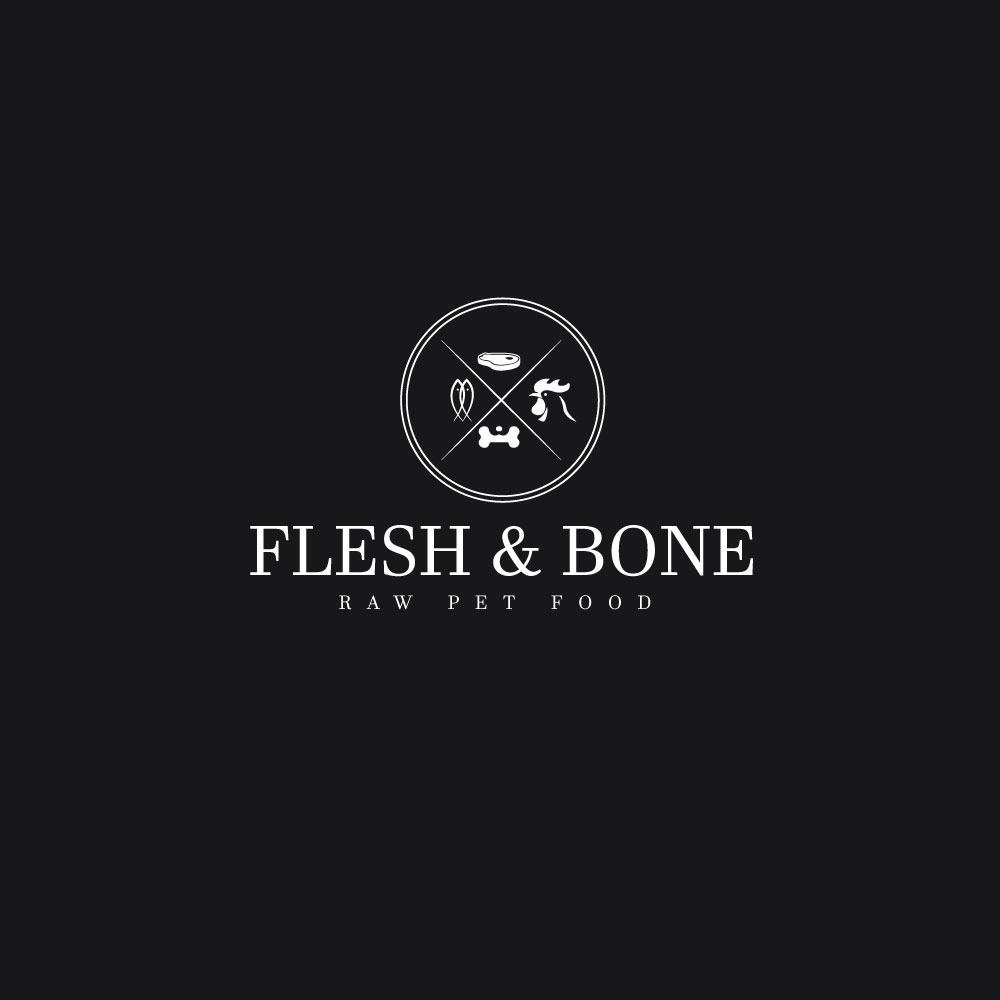 Diseño de Logo por h27 para Flesh and Bone Raw Pet Food | Diseño #18192363