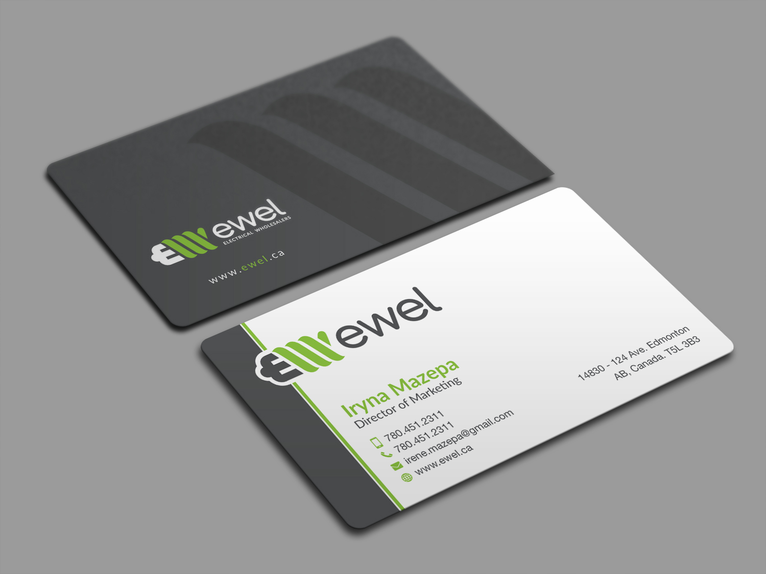 Diseño de Tarjeta de Presentación por mdreyad para EWEL | Diseño #18229356