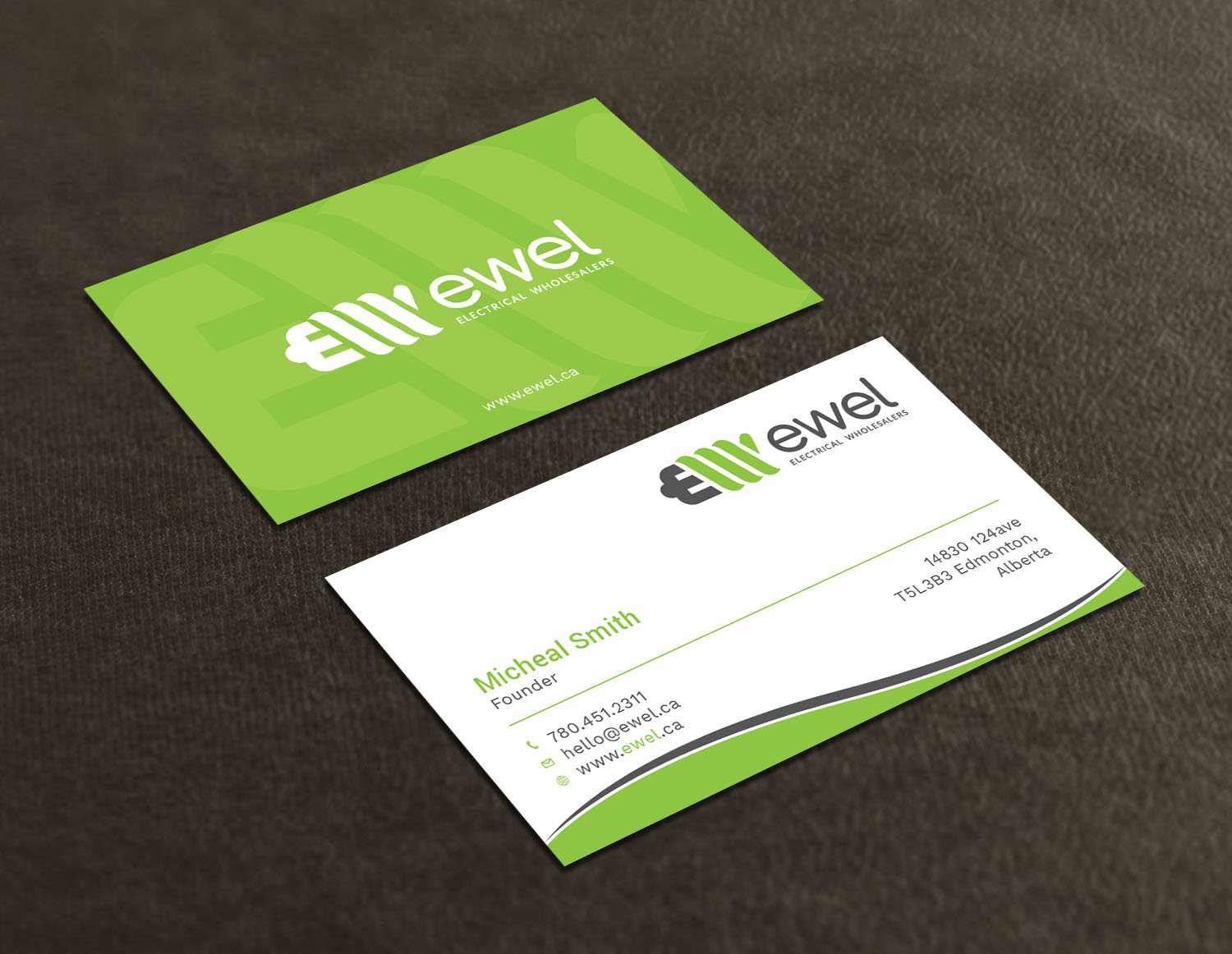 Diseño de Tarjeta de Presentación por Tripti Ranjan Gain para EWEL | Diseño #18171228