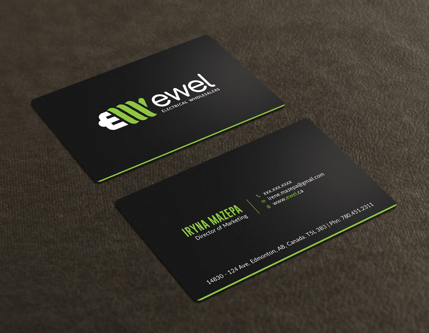 Business Card Design by Tripti Ranjan Gain for EWEL | Design #18267482