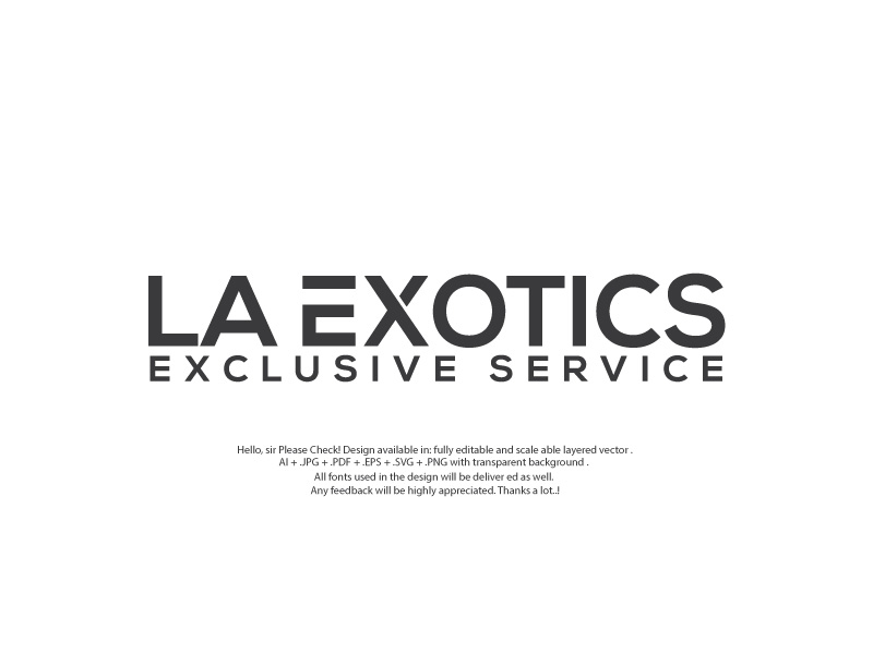 Logo Design by juie design for LA Exotics | Design #18163218