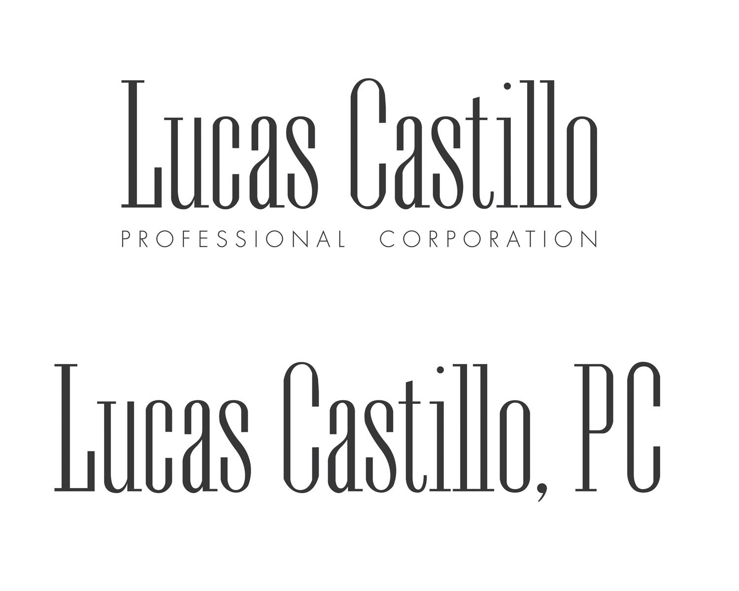 Logo Design by Diseno Advertising Pte Ltd for Lucas Castillo, PC | Design #18190579