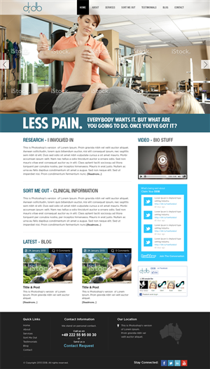 Website for Sports and Exercise Medicine Doctor with active research in stem cells therapies.  | Web-Design von RupalTechno