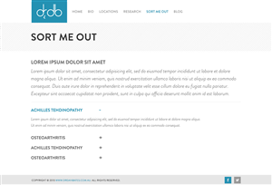 Website for Sports and Exercise Medicine Doctor with active research in stem cells therapies.  | Web-Design von Alex D