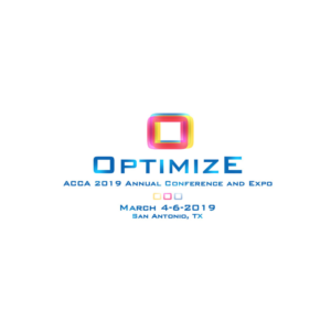 Optimize | March 4-6, 2019 | San Antonio, TX and if possible ACCA 2019 Annual Conference and Expo | Logo Design by Little Sofi