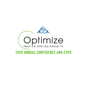Optimize | March 4-6, 2019 | San Antonio, TX and if possible ACCA 2019 Annual Conference and Expo | Design de Logo par tavi