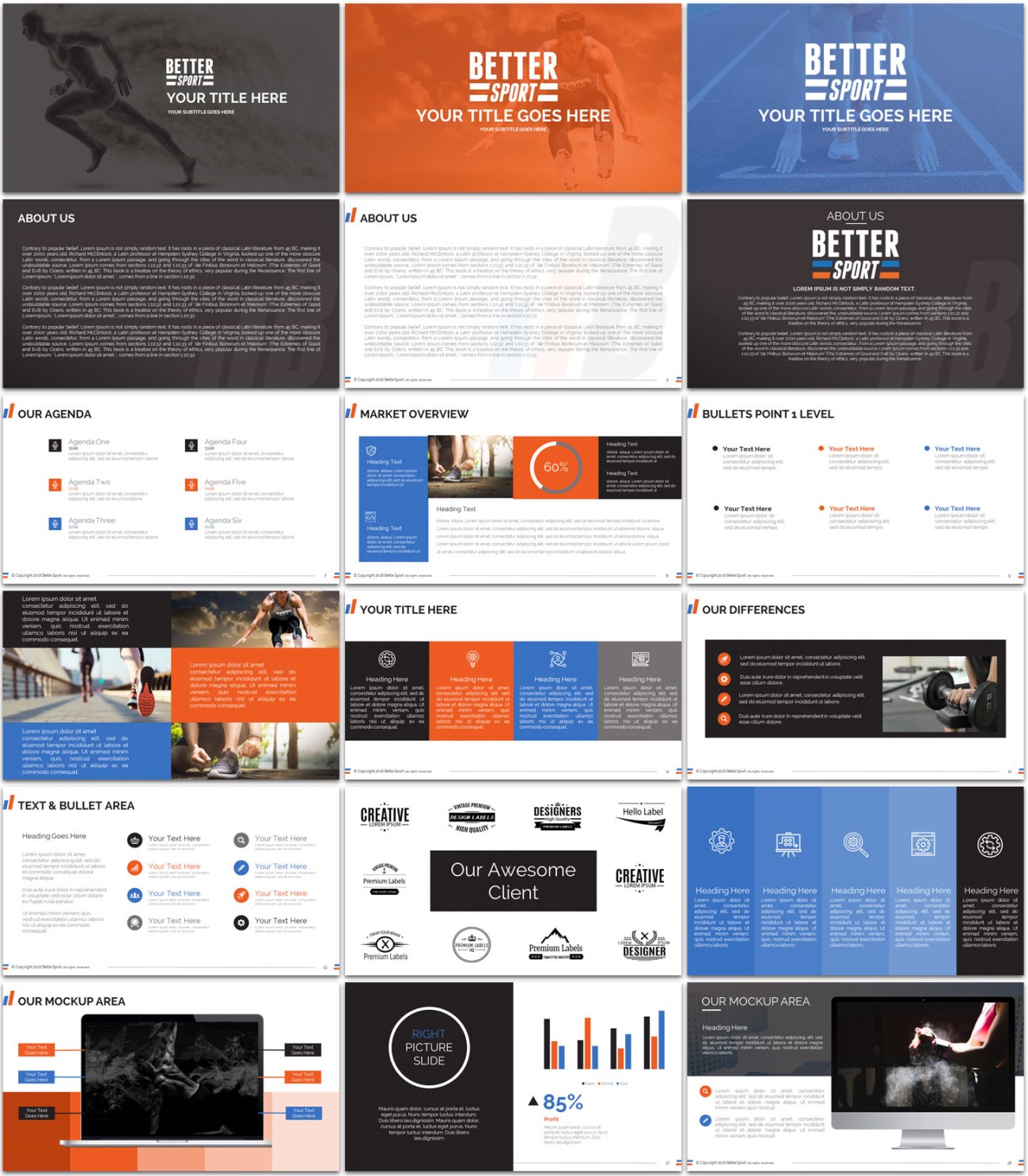 modern bold it company powerpoint design for better sport by