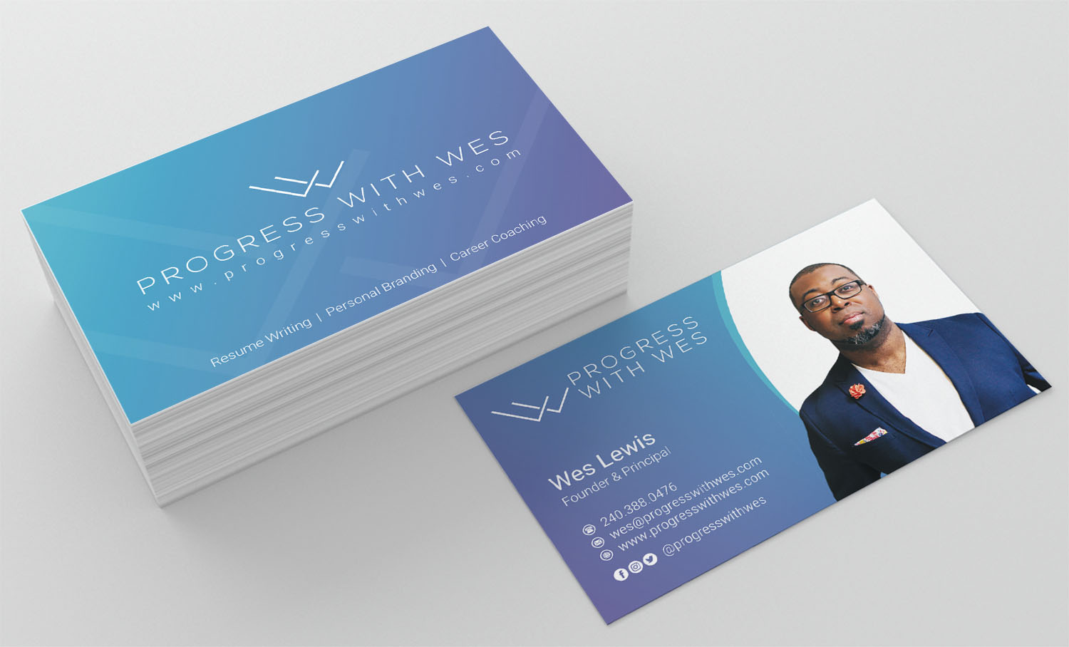 Business Card Design by INDIAN_Ashok for Wes Lewis | Design #18188533