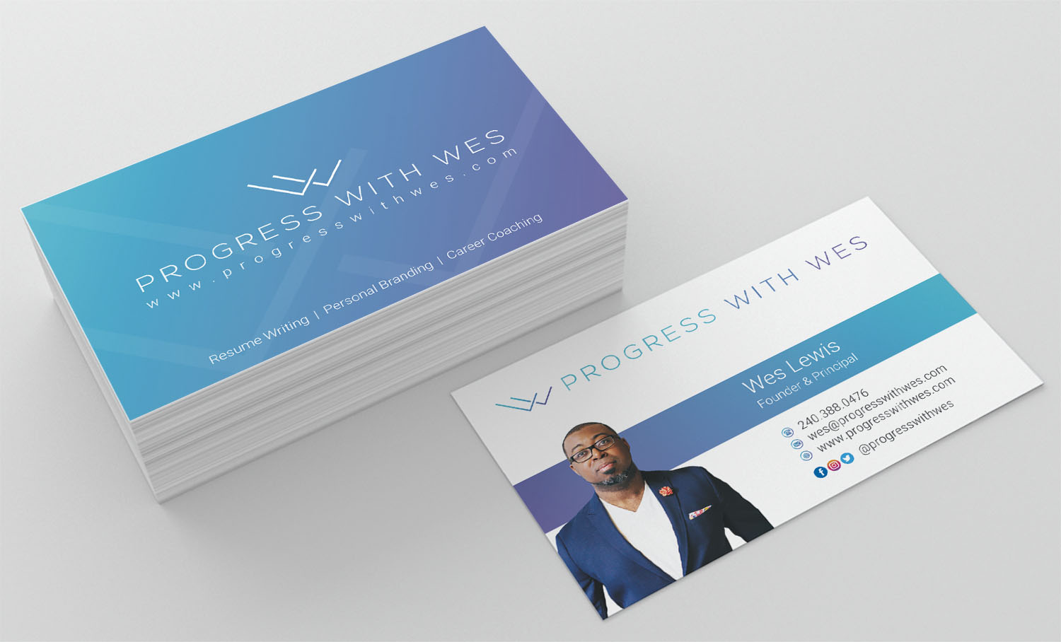 Business Card Design by INDIAN_Ashok for Wes Lewis | Design #18188534