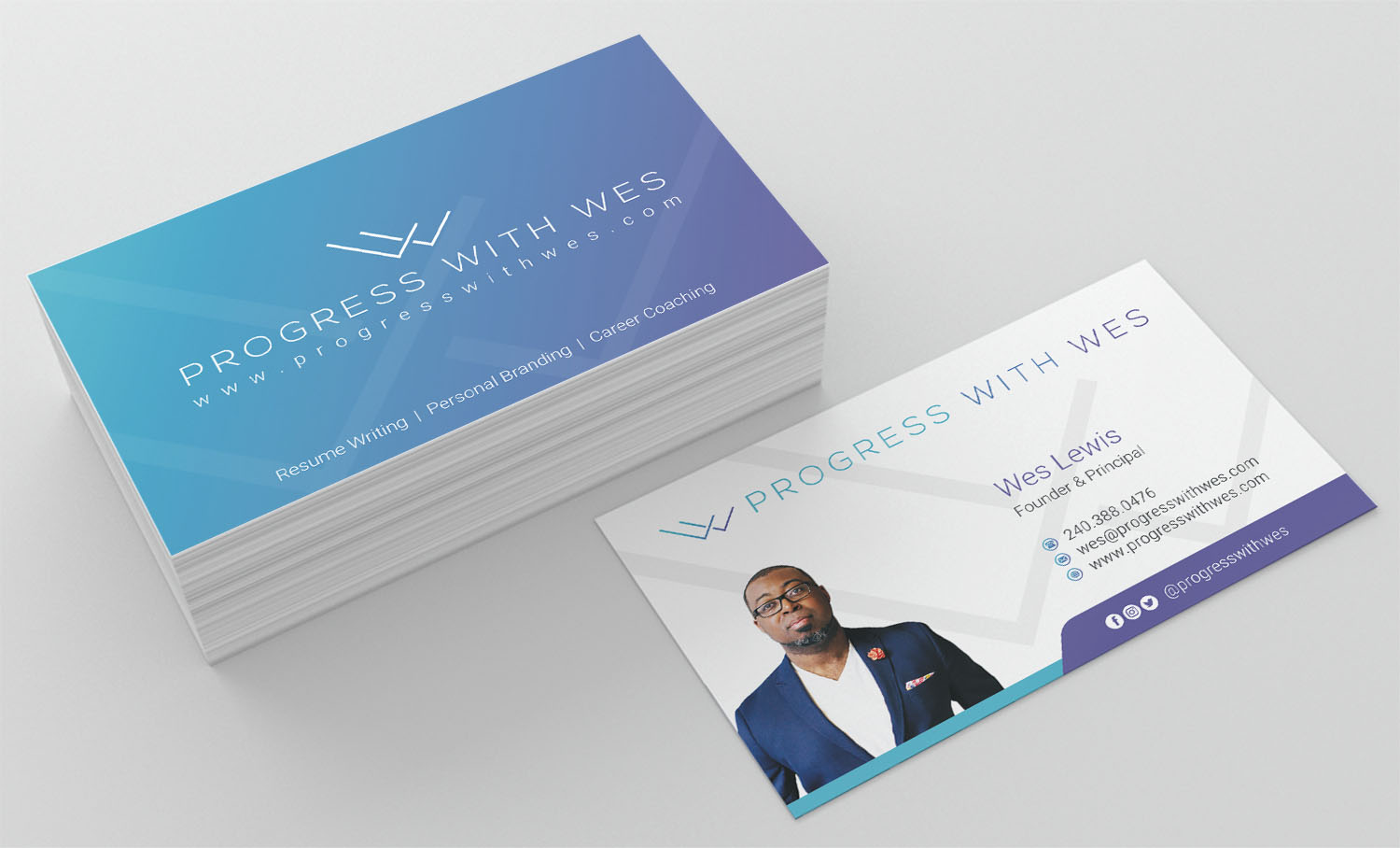 Business Card Design by INDIAN_Ashok for Wes Lewis | Design #18188537