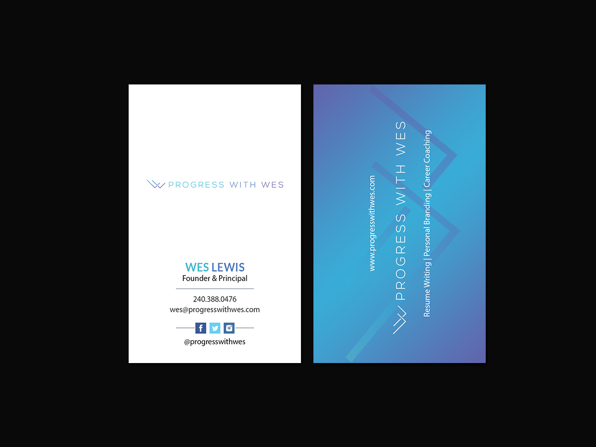 Business Card Design by Creations Box 2015 for Wes Lewis | Design #18184329