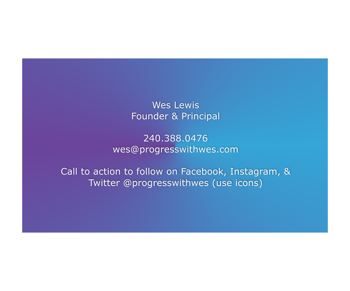 Business Card Design by DR.MARVELOUS for Wes Lewis | Design #18214580