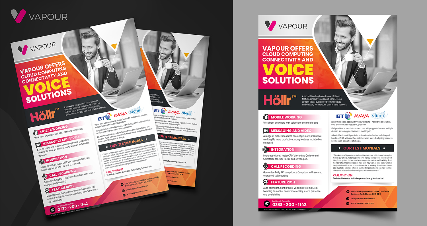 Flyer Design by SAI DESIGNS for Vapour Cloud | Design #18245594