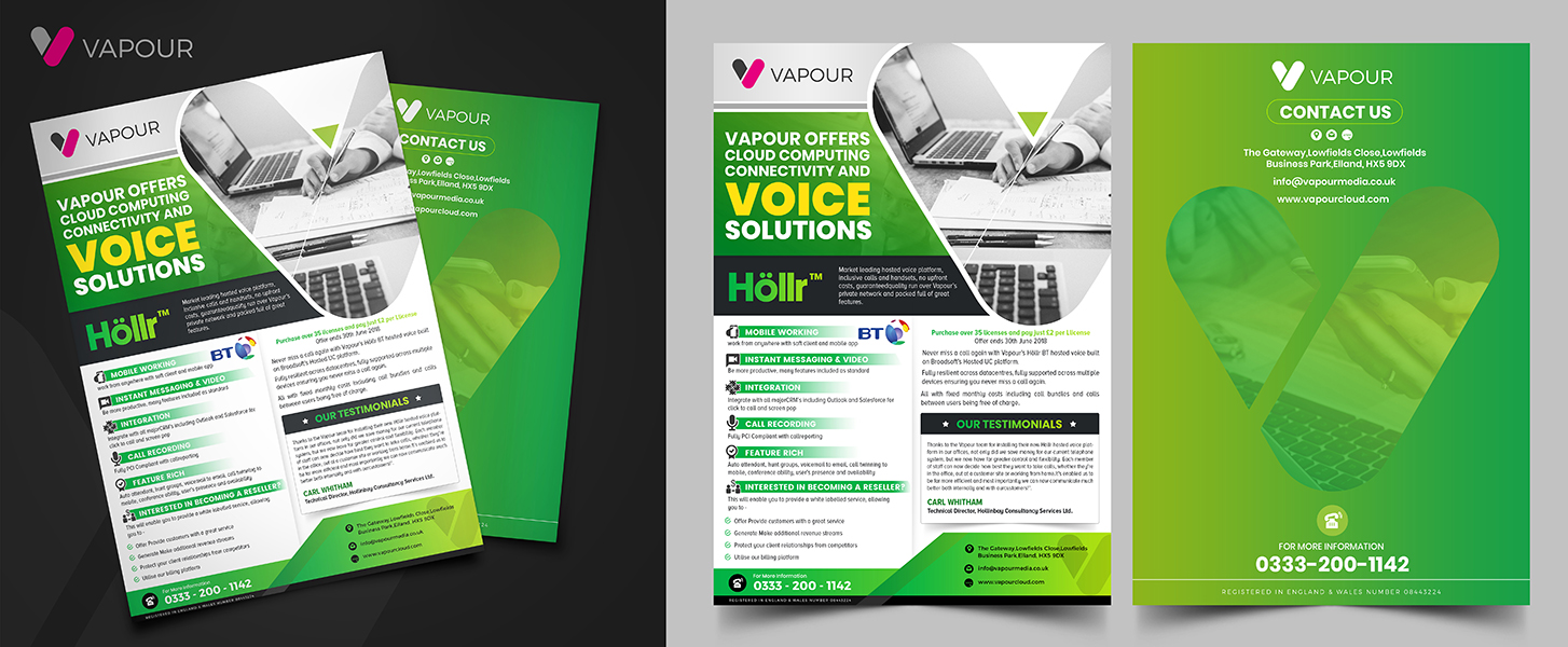 Diseño de Flyer por SAI DESIGNS para Vapour Cloud | Diseño #18268529