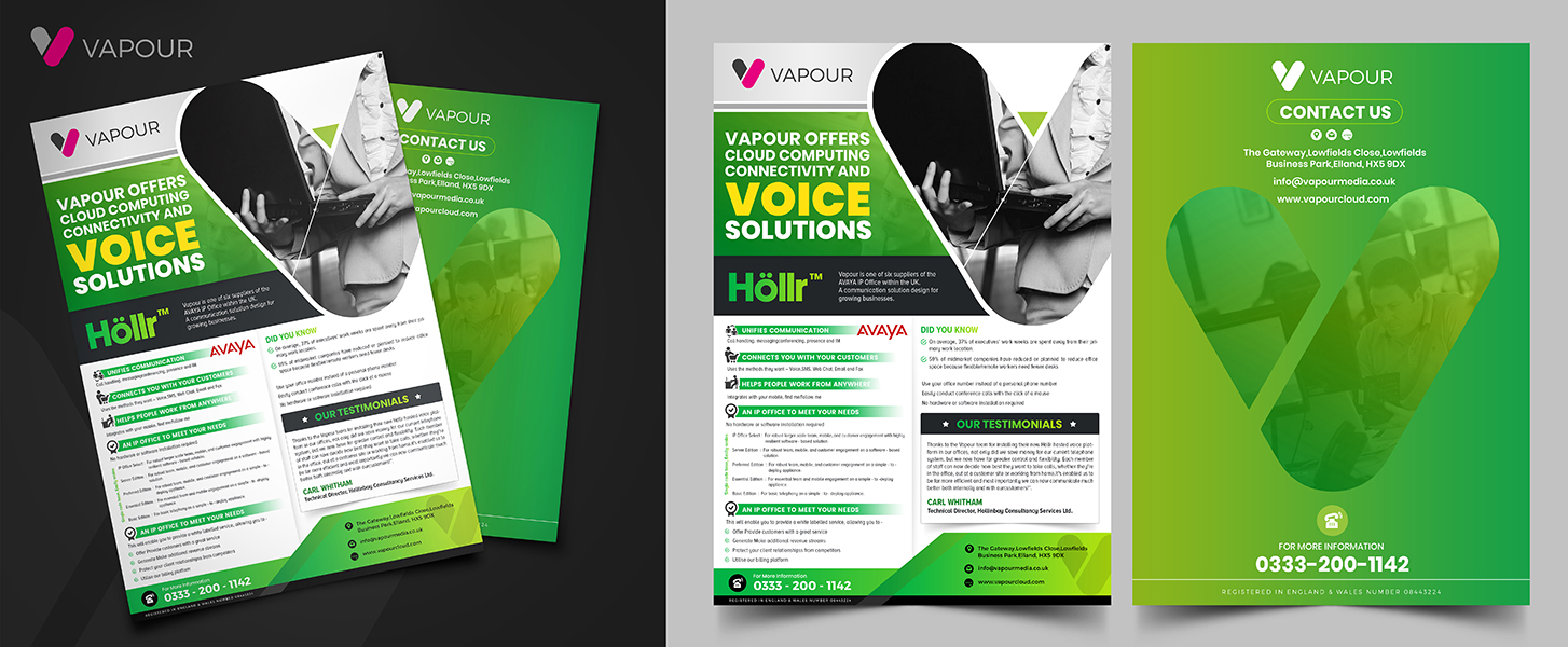 Diseño de Flyer por SAI DESIGNS para Vapour Cloud | Diseño #18268531