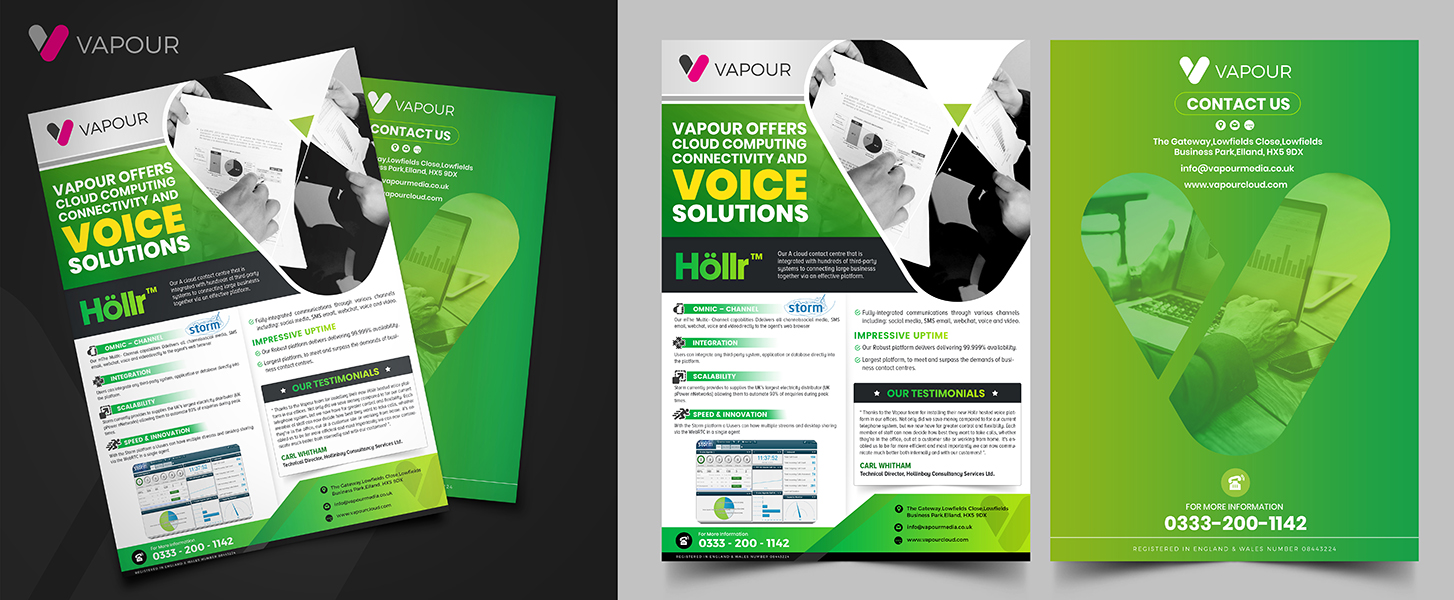 Diseño de Flyer por SAI DESIGNS para Vapour Cloud | Diseño #18268532